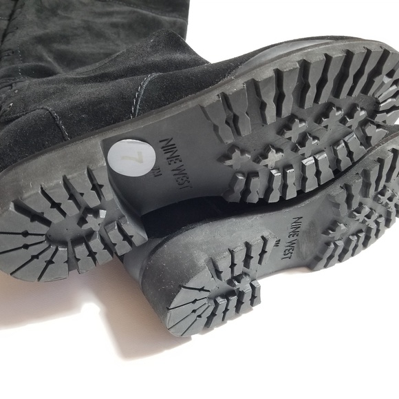 NEW Nine West Mavira Suede Lace Up Over Knee Boots - Picture 8 of 8